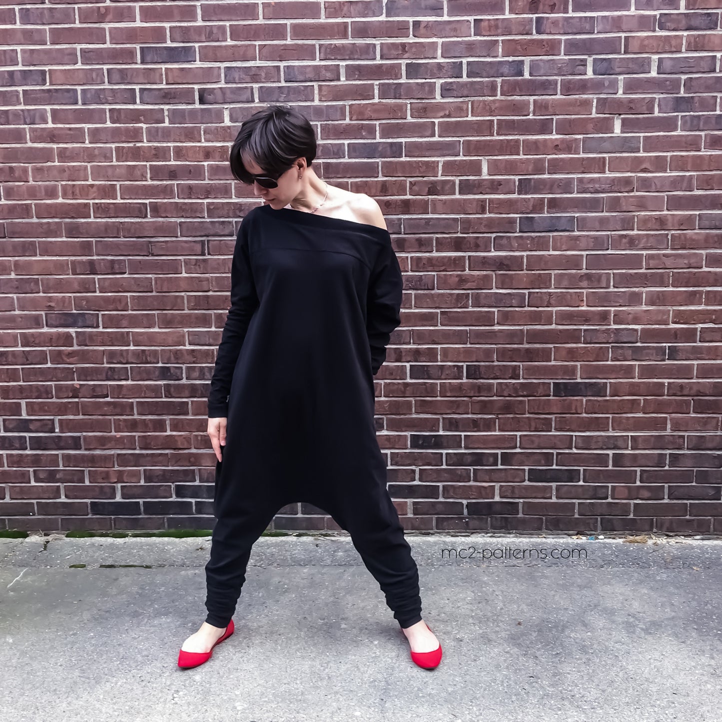Exaggerated-length Harem-style Jumpsuit