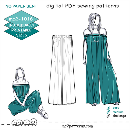 Off-shoulder Playsuit-Dress Boho Maxi / mc2-1016