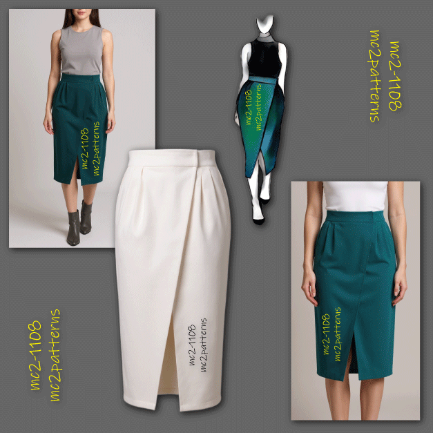 Tulip Wrap Skirt No-side-seam
