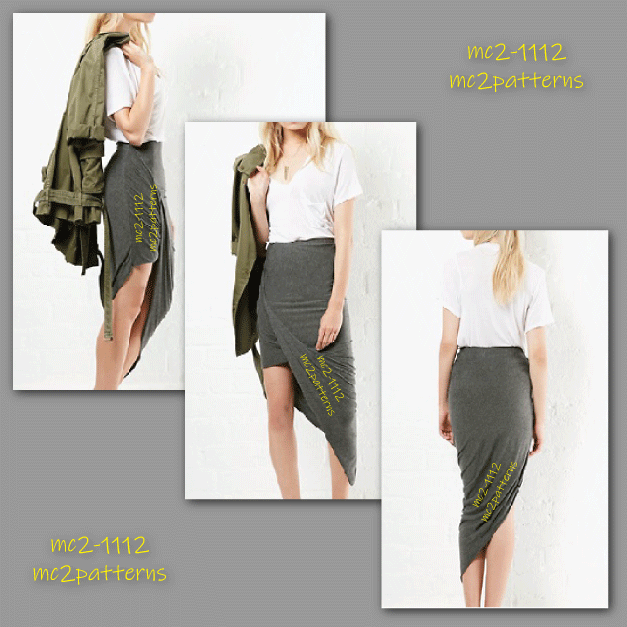 Easy-to-Make Jersey Twisted High-Low Skirt