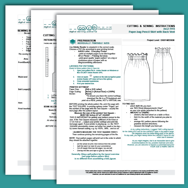Paper-bag Pencil Skirt with Back Vent