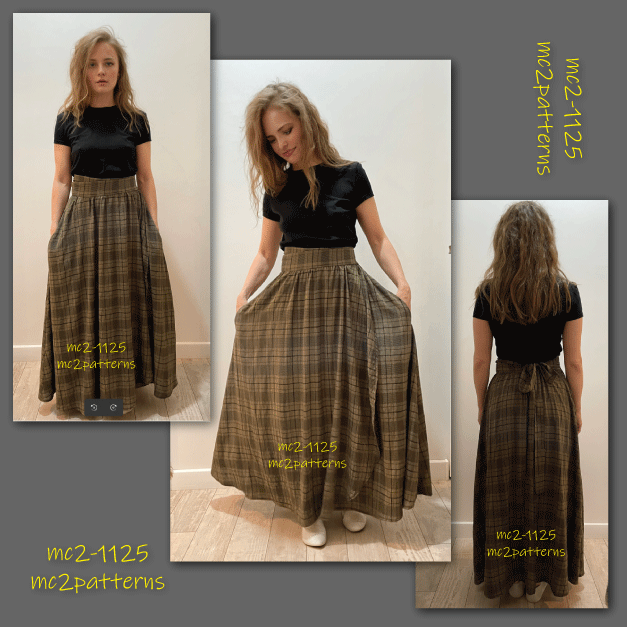 Wrap Maxi Skirt Flared Peasant