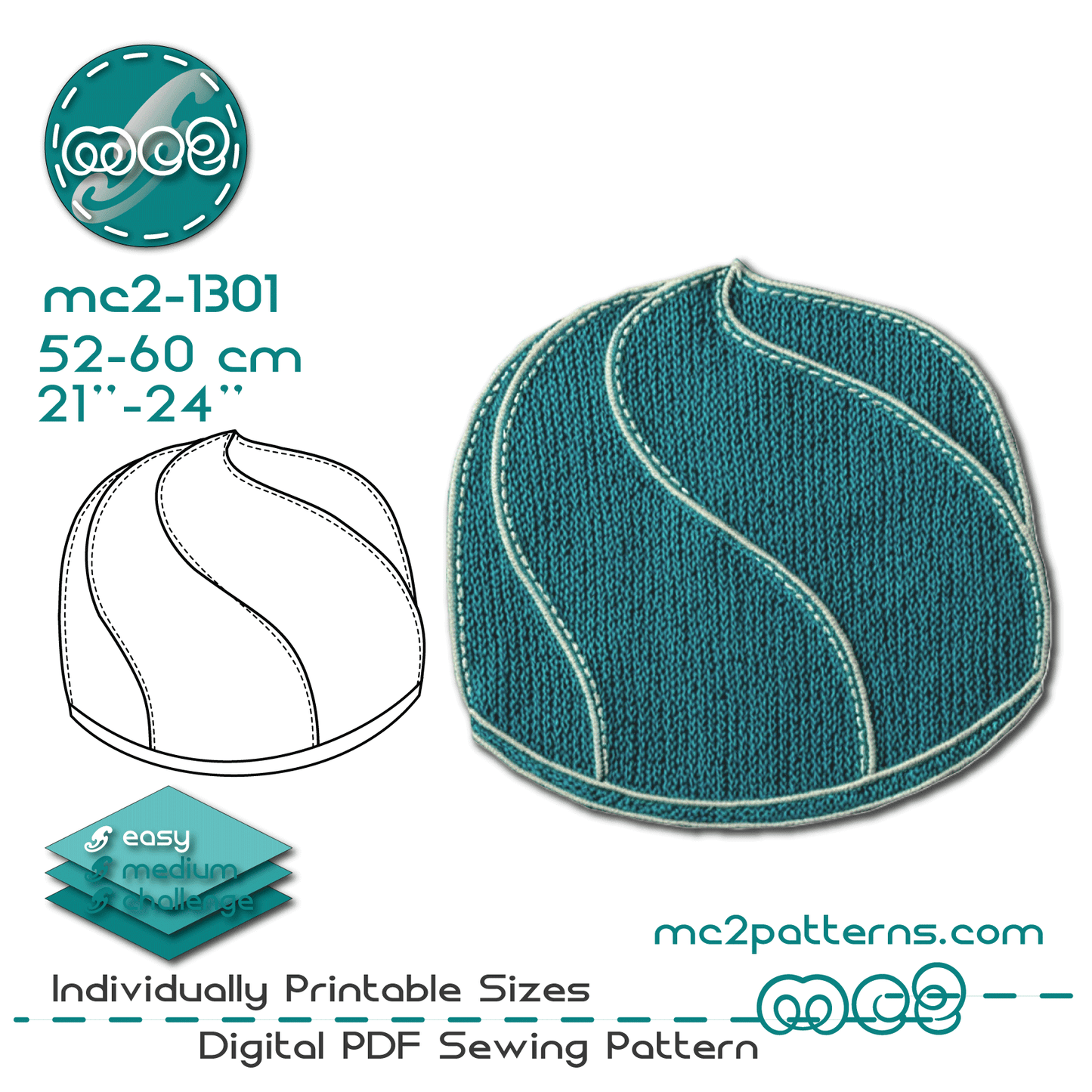 Spiral-Design Hat / mc2-1301