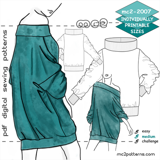 Jersey Off-Shoulder Tunic Mini-Dress / mc2-2007