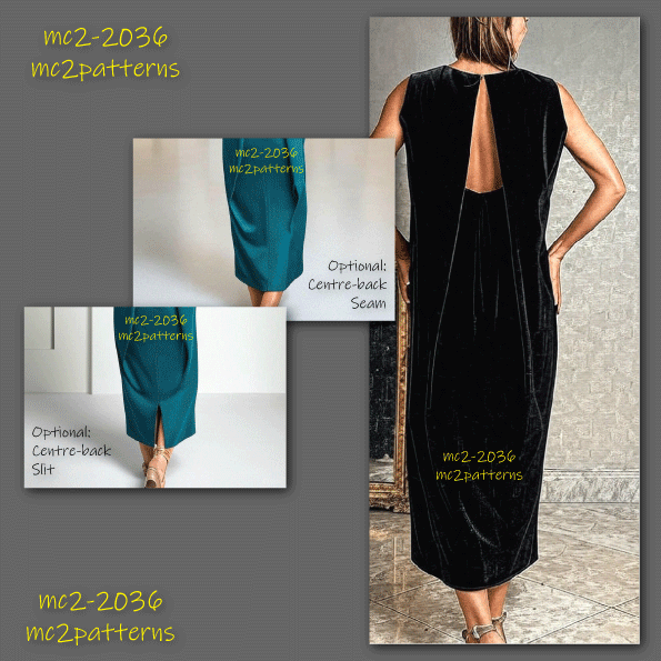 Sculptured-back Shift Dress Open-back