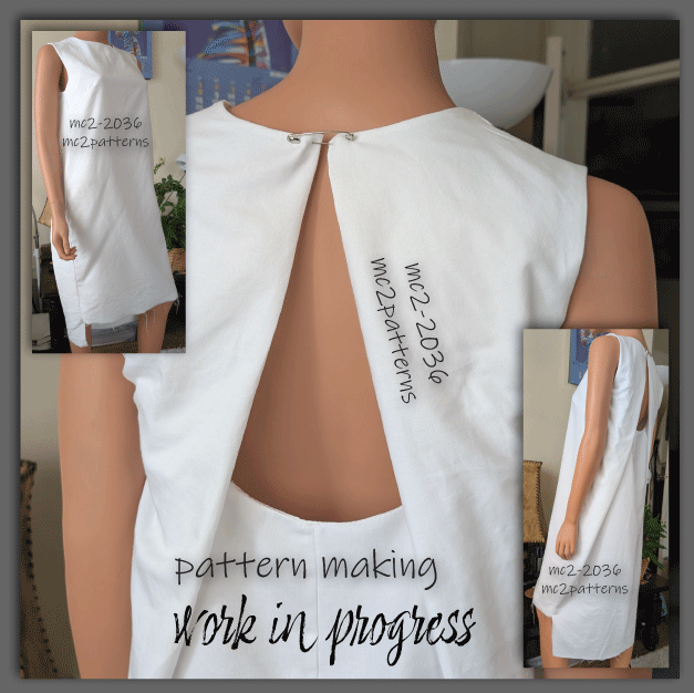 Sculptured-back Shift Dress Open-back