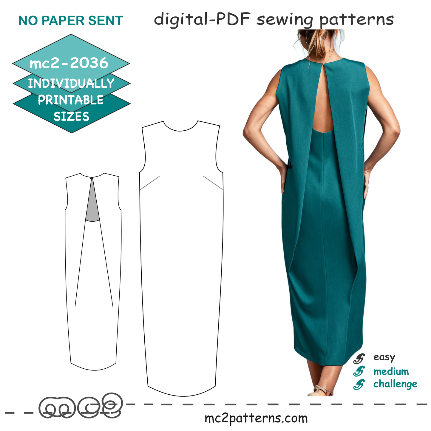 Sculptured-back Shift Dress Open-back