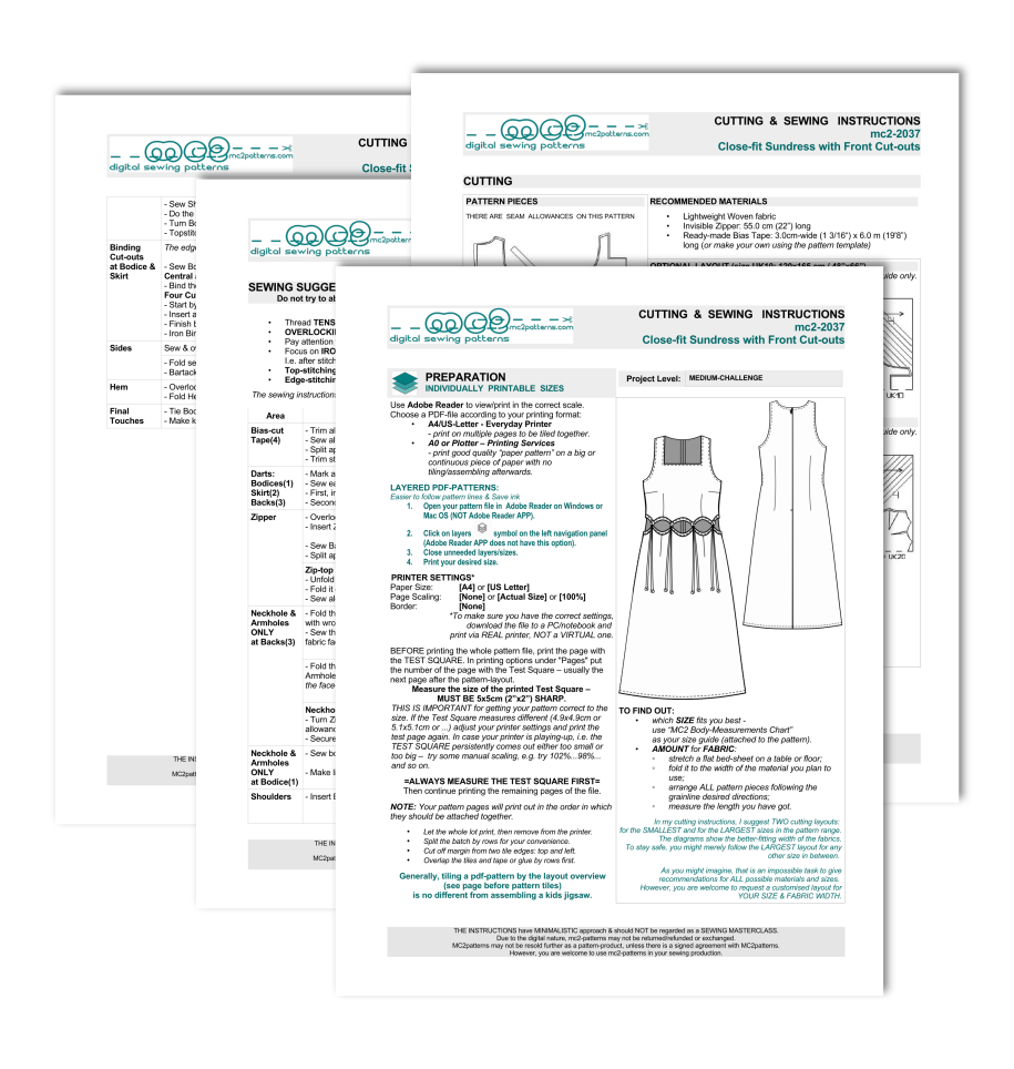 Close-fit Sundress with Front Cut-outs