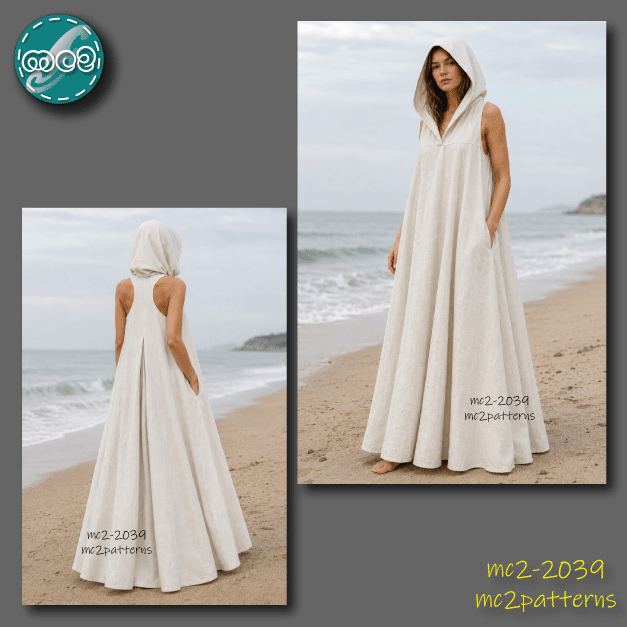 Racer-back Hoodie Tent Dress Maternity-suitable / mc2-2039