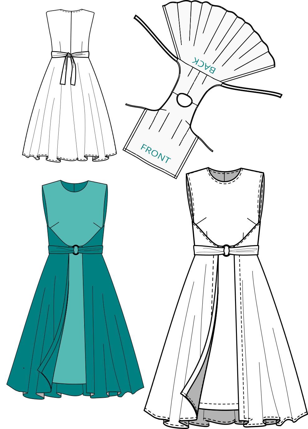 Double-wrap Dress Retro-style