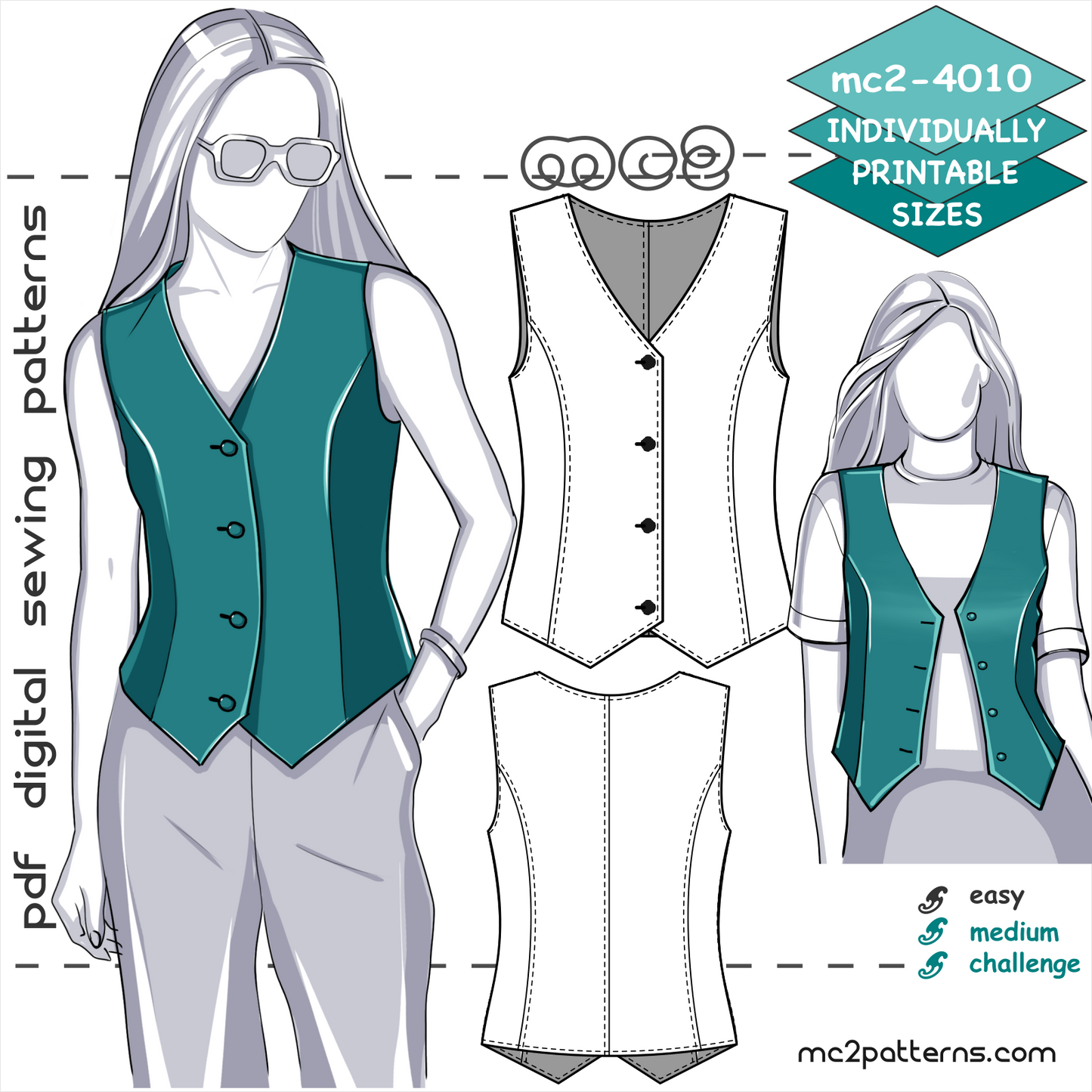 Reversible Top/Vest/Waistcoat