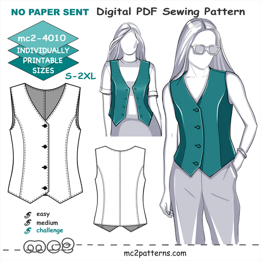 Reversible Top/Vest/Waistcoat / mc2-4010