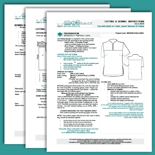 Shift Top Built-in-collar Short-sleeve
