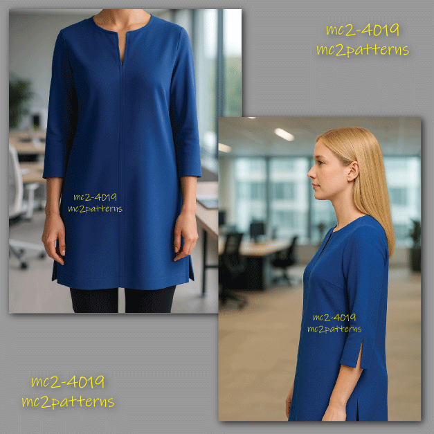 Set-in 3/4-sleeve Shift Tunic