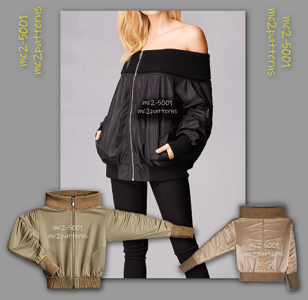 Oversized Off-shoulder Bomber Jacket / NO Lining