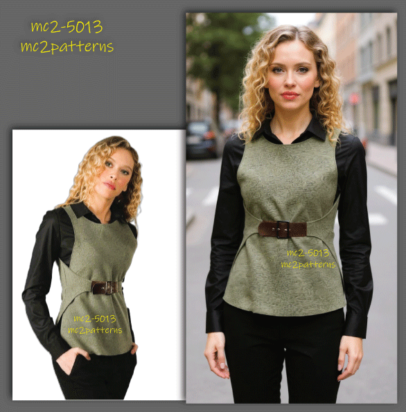 Stylish Tabard Vest Racer-back / NO-lining / mc2-5013