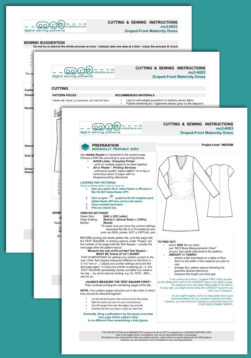 Maternity Draped-Front A-Line Dress