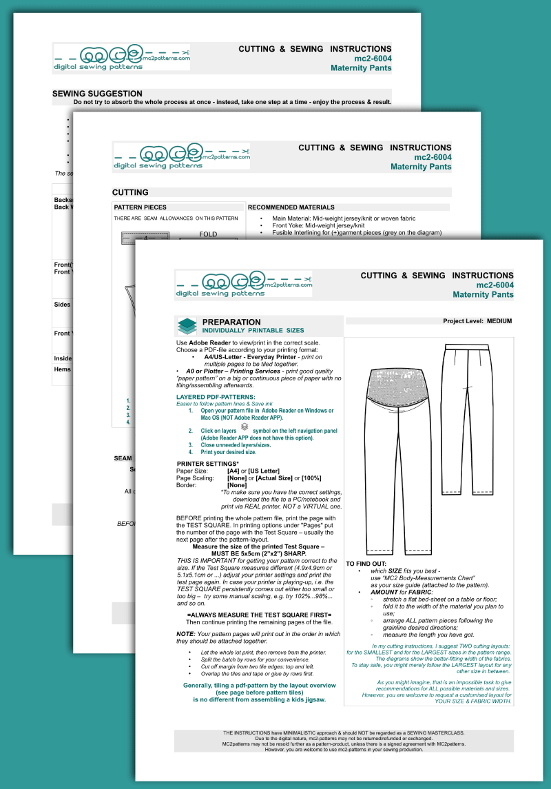 Maternity Straight Trousers/Pants
