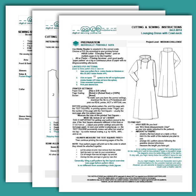 Maxi Lounging Dress with Cowl-neck & In-seam Pockets