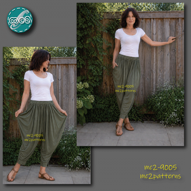 Harem-style Pants with Drape-Pockets / mc2-9005