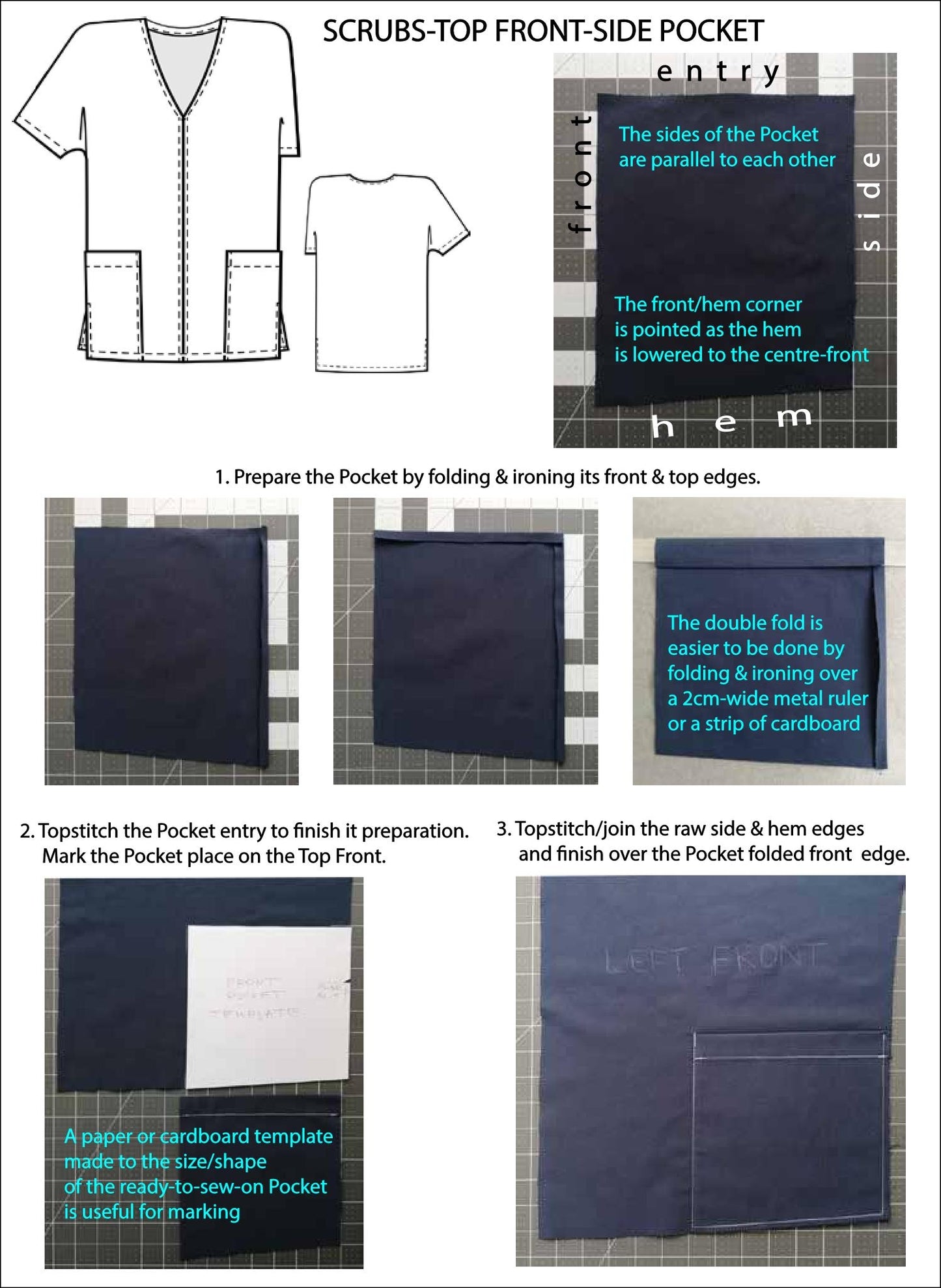 Pyjamas/Scrubs/Lounge/Holiday Set/Outfit of Dolman Top & Pull-on Pants