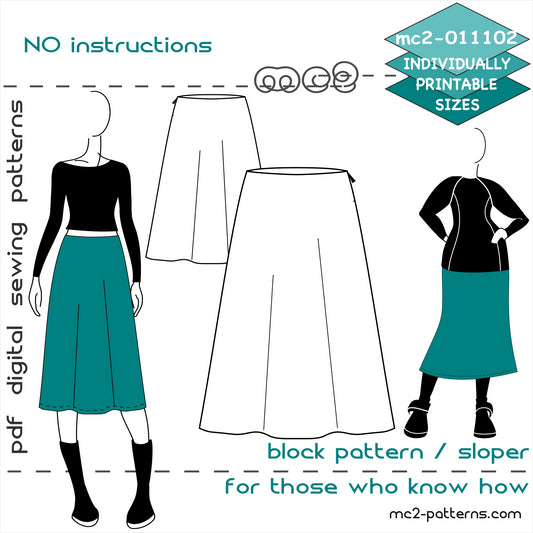 BASIC Block-Pattern Sloper for A-line Skirt / mc2-011102