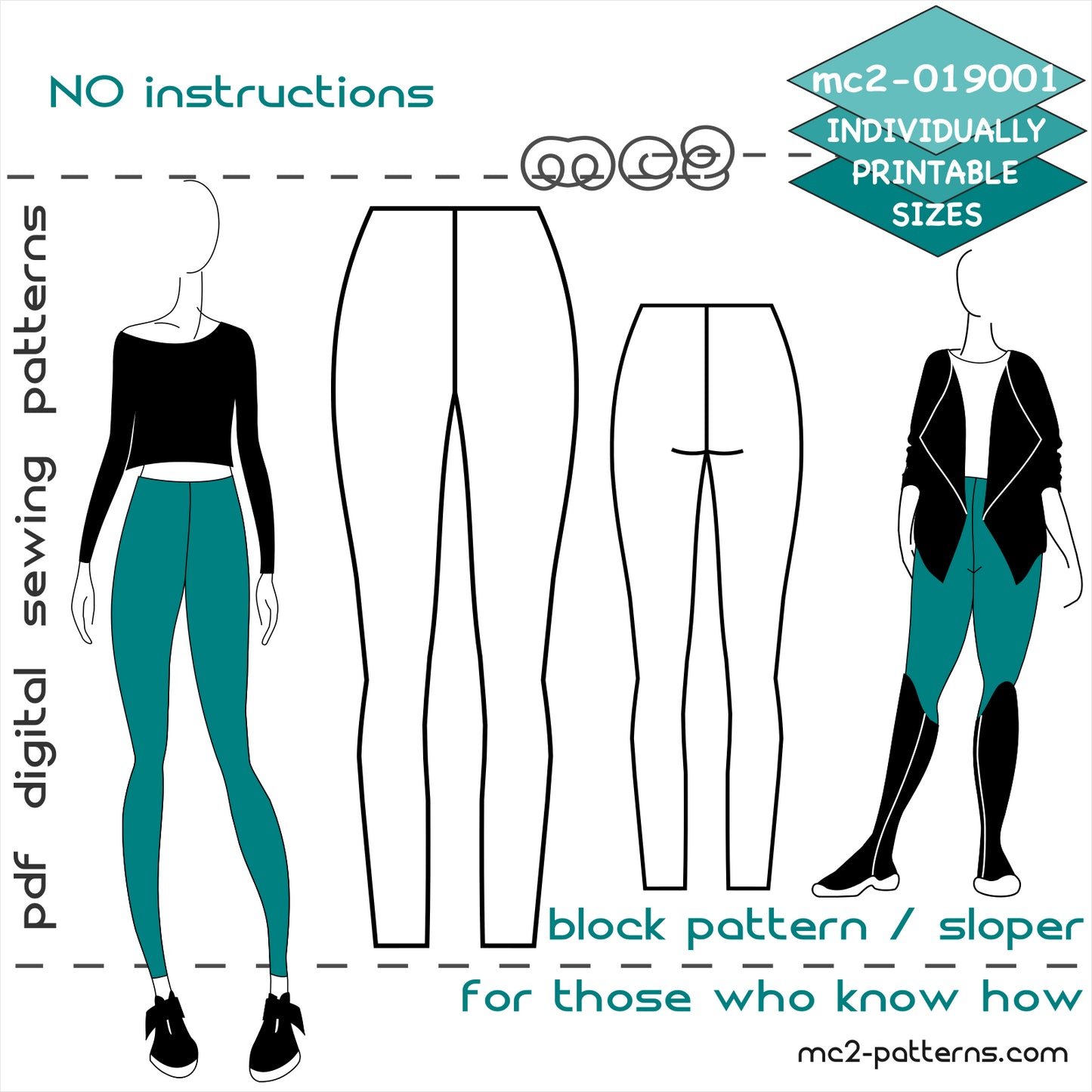 BASIC Block-Pattern/Sloper for Leggings
