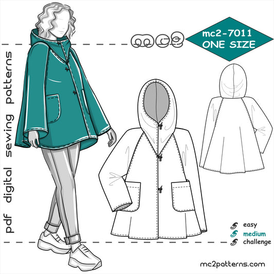 Coat Cape, Hood / mc2-7011
