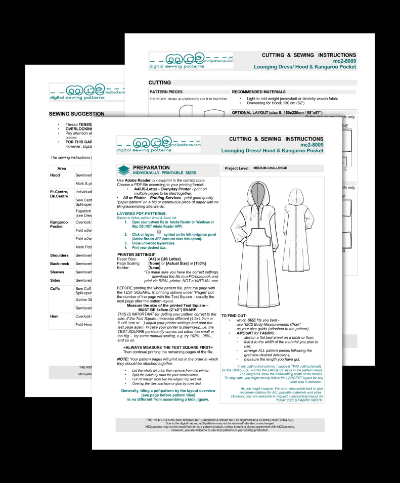 Maxi Lounging Dress with Hood & Kangaroo Pocket