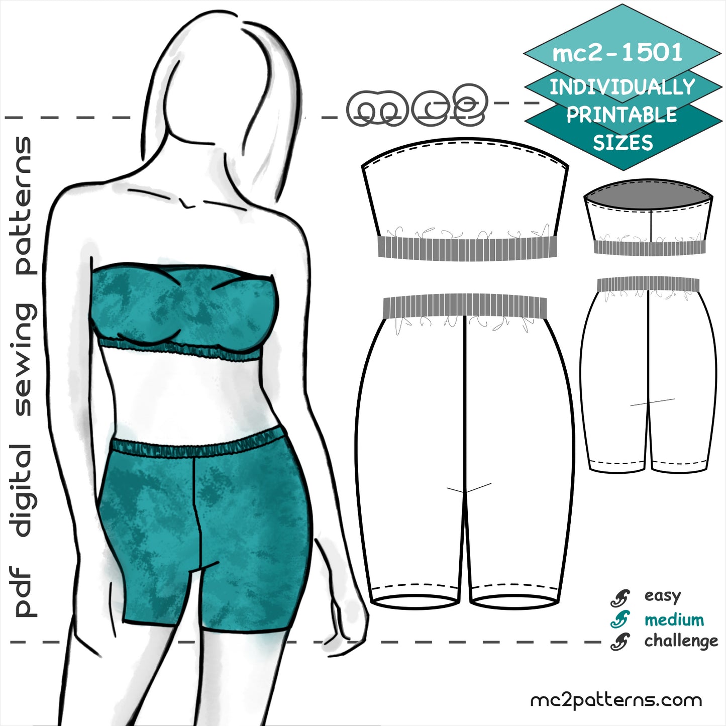 2-piece Sports-Yoga-Fitness Outfit Swimsuit / mc2-1501