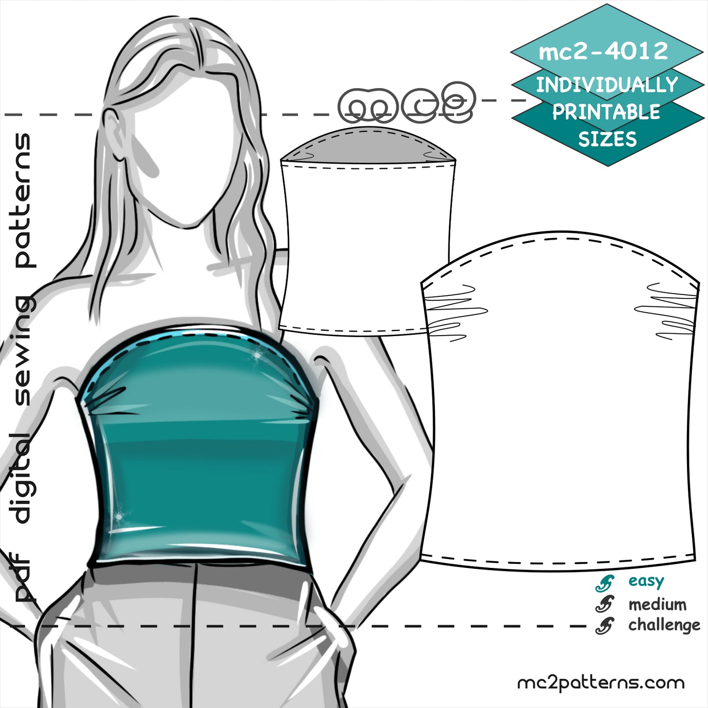 Reversible Jersey Bandeau Top