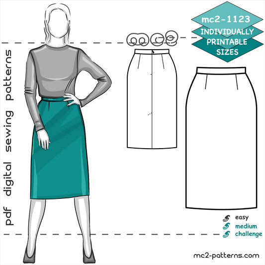 Classic Pencil Skirt with Back Vent