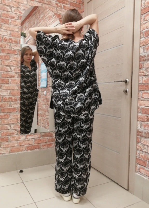 Pyjamas/Scrubs/Lounge/Holiday Set/Outfit of Dolman Top & Pull-on Pants