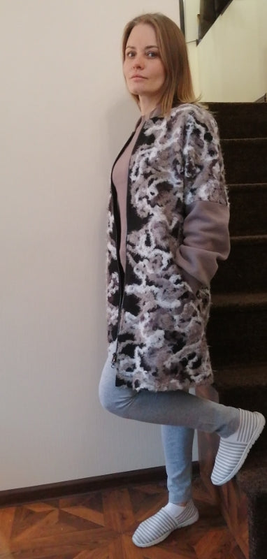 Bomber-style Coat with Lining