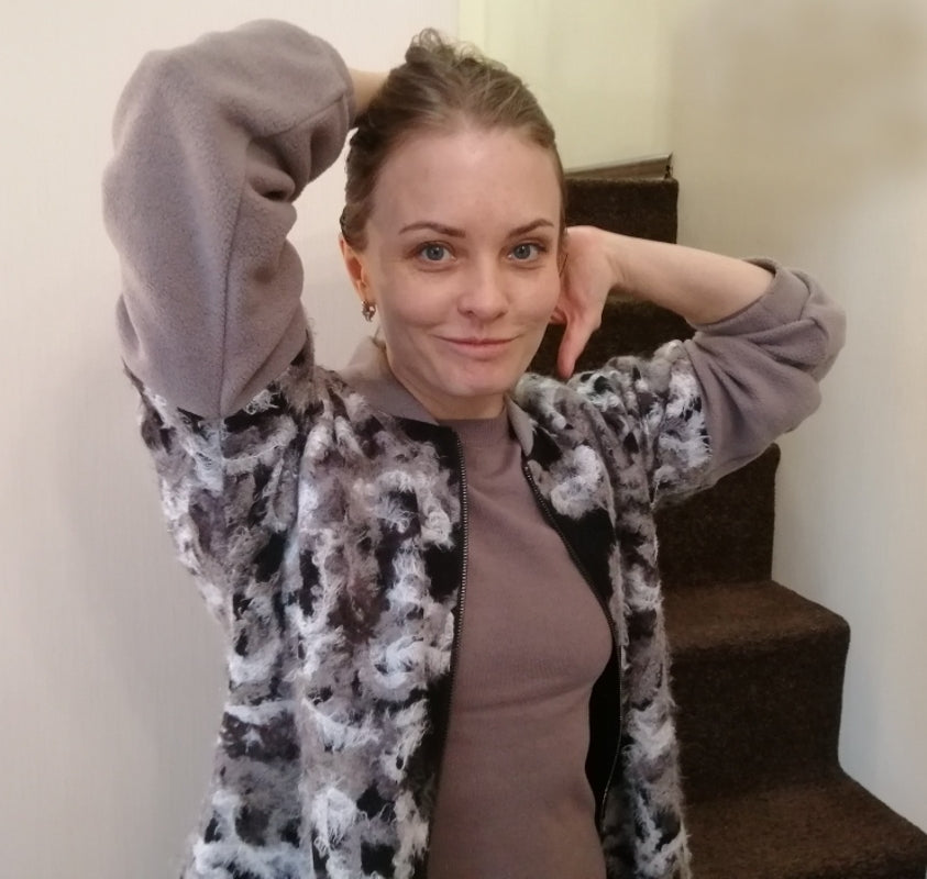 Bomber-style Coat with Lining