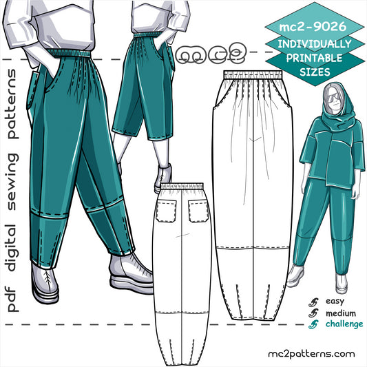 Jersey Pants/Culottes with Raw edges