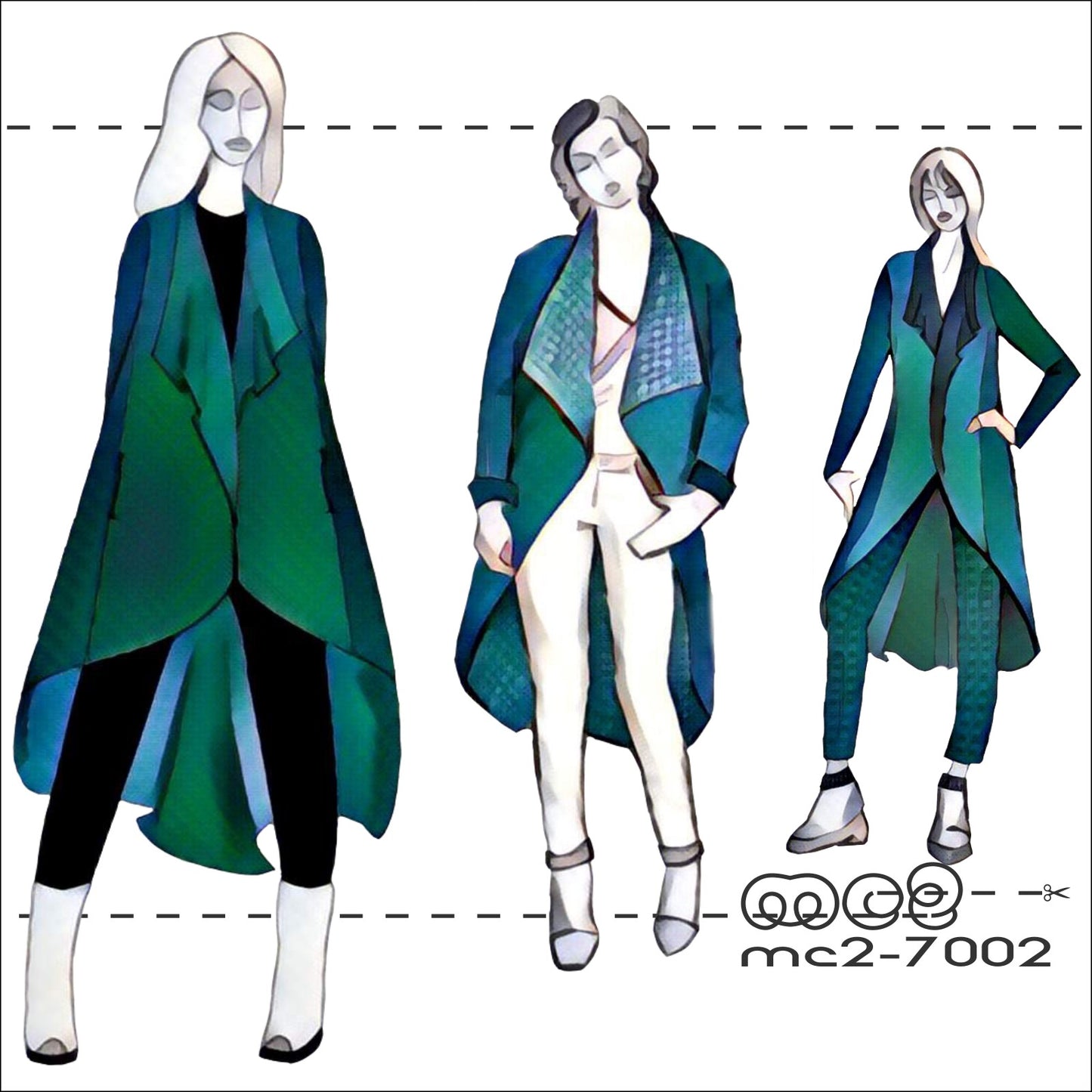 Dropped-Hem Swing-Back Coat