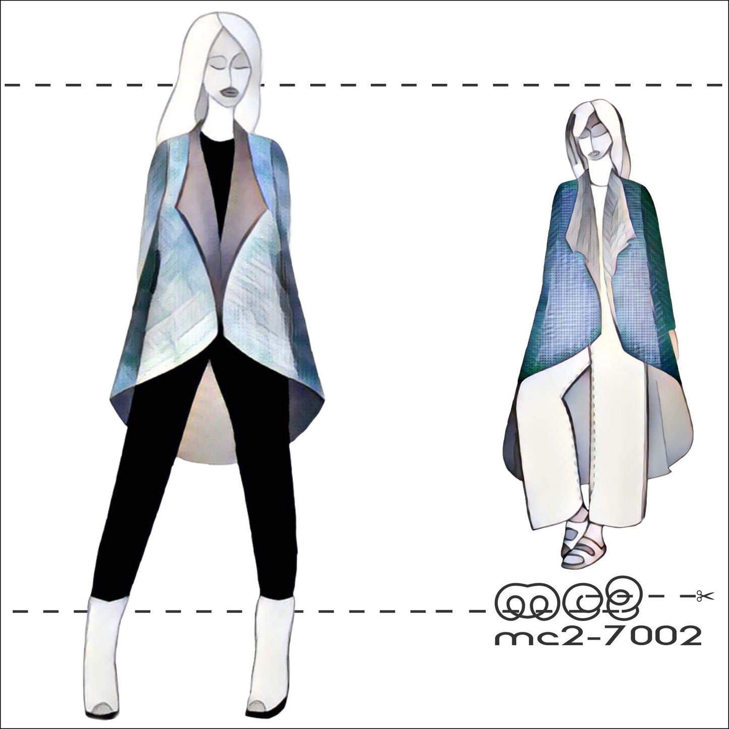 Dropped-Hem Swing-Back Coat