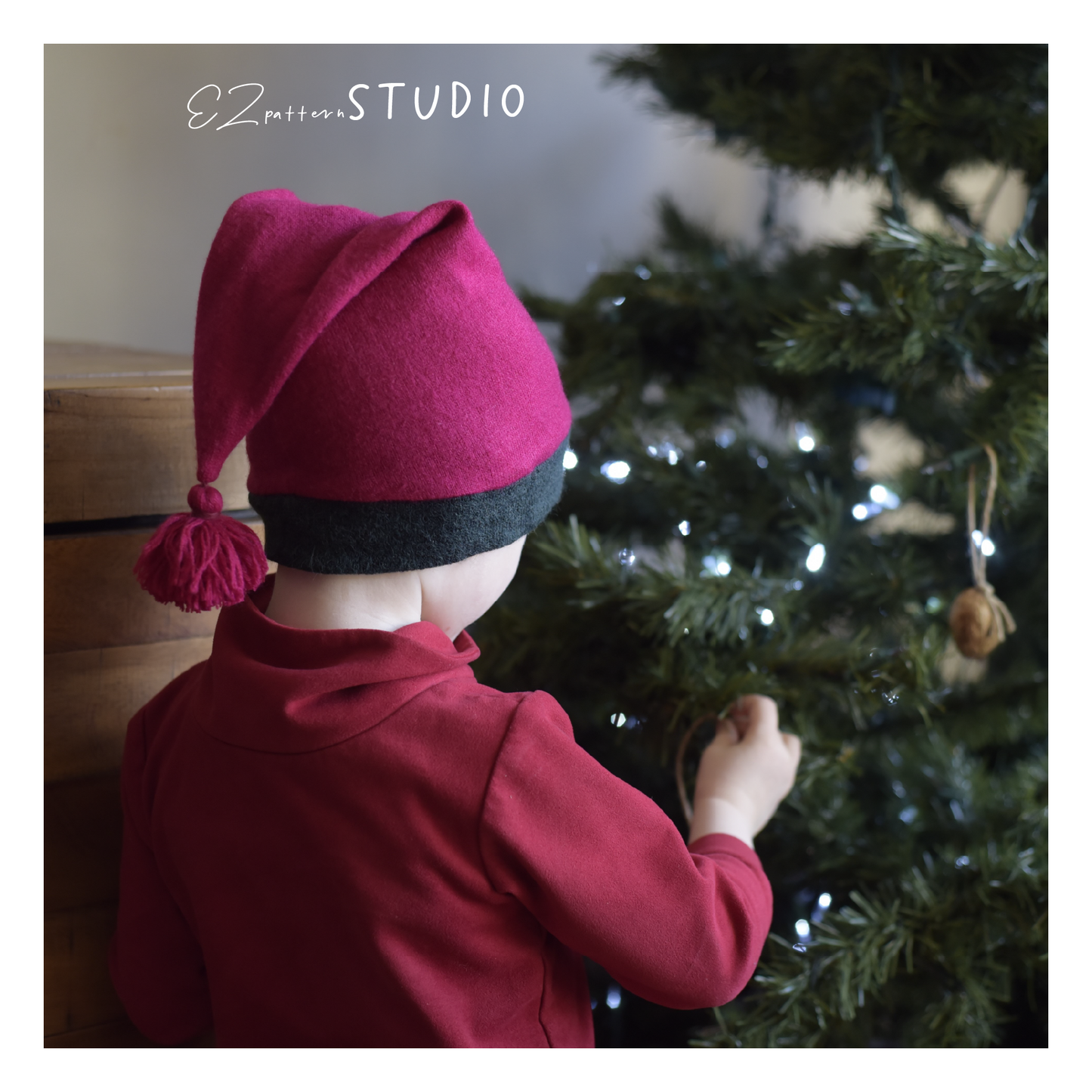 for Kids: Easy Pointed Beanie Hat Xmas