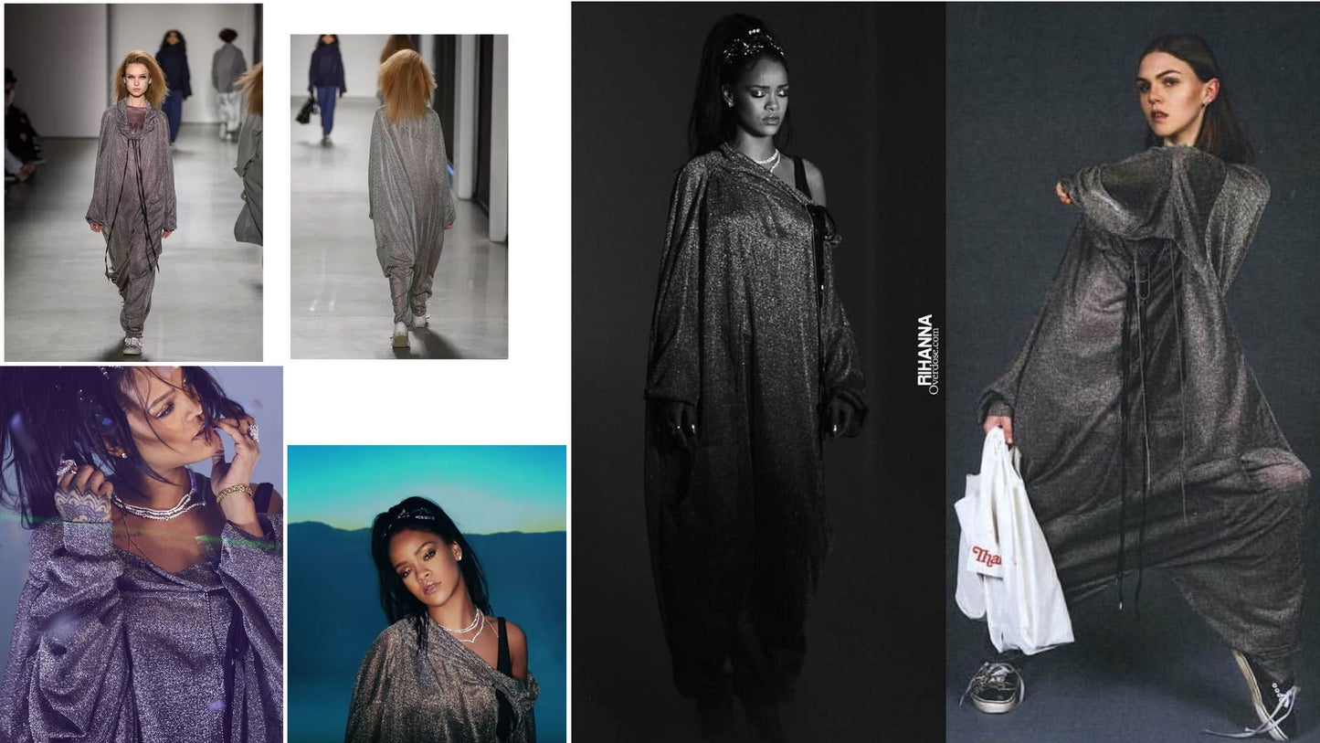 Rihanna-style Oversized Harem Jumpsuit