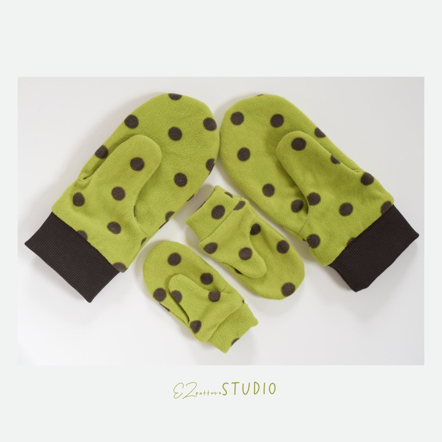 Cuffed Fleece Mittens for Children/Teens/Adults – 12 Sizes