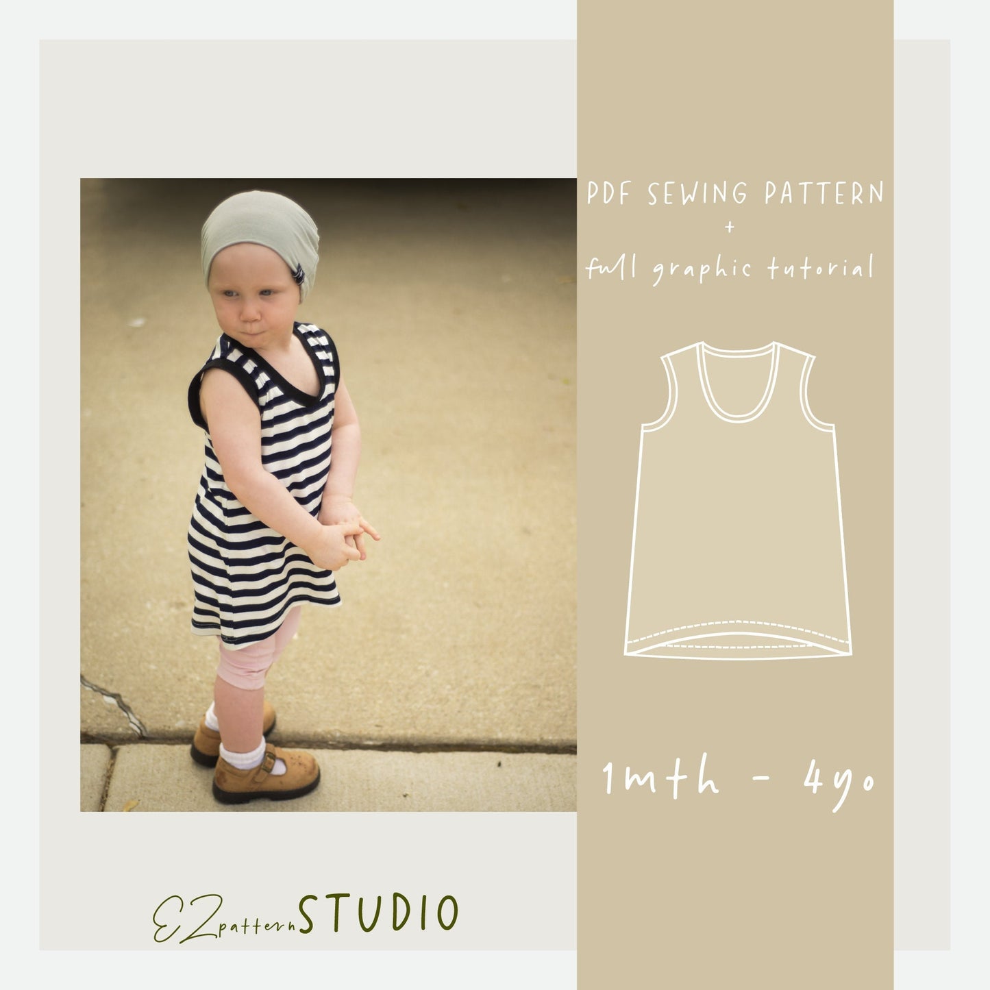 for Toddlers: Jersey Pinafore Dress/ Long Tank Top