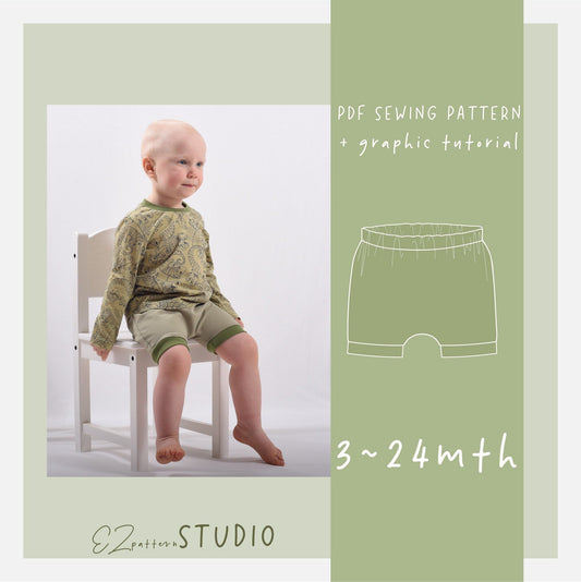 for Kids: Shorts with Elasticated Waist and Cuffs