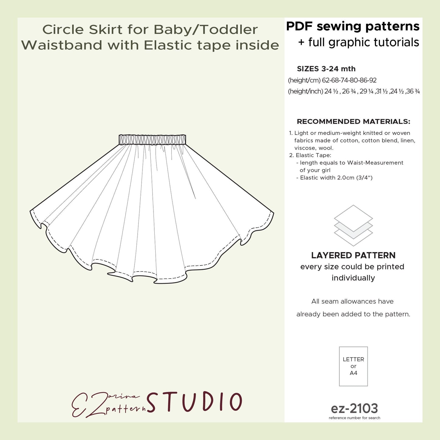 for Kids: Jersey or Woven Circular Skirt