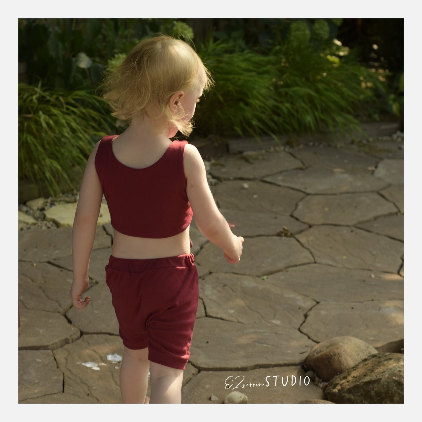for Kids: Reversible Crop Top with a Tie in the Back