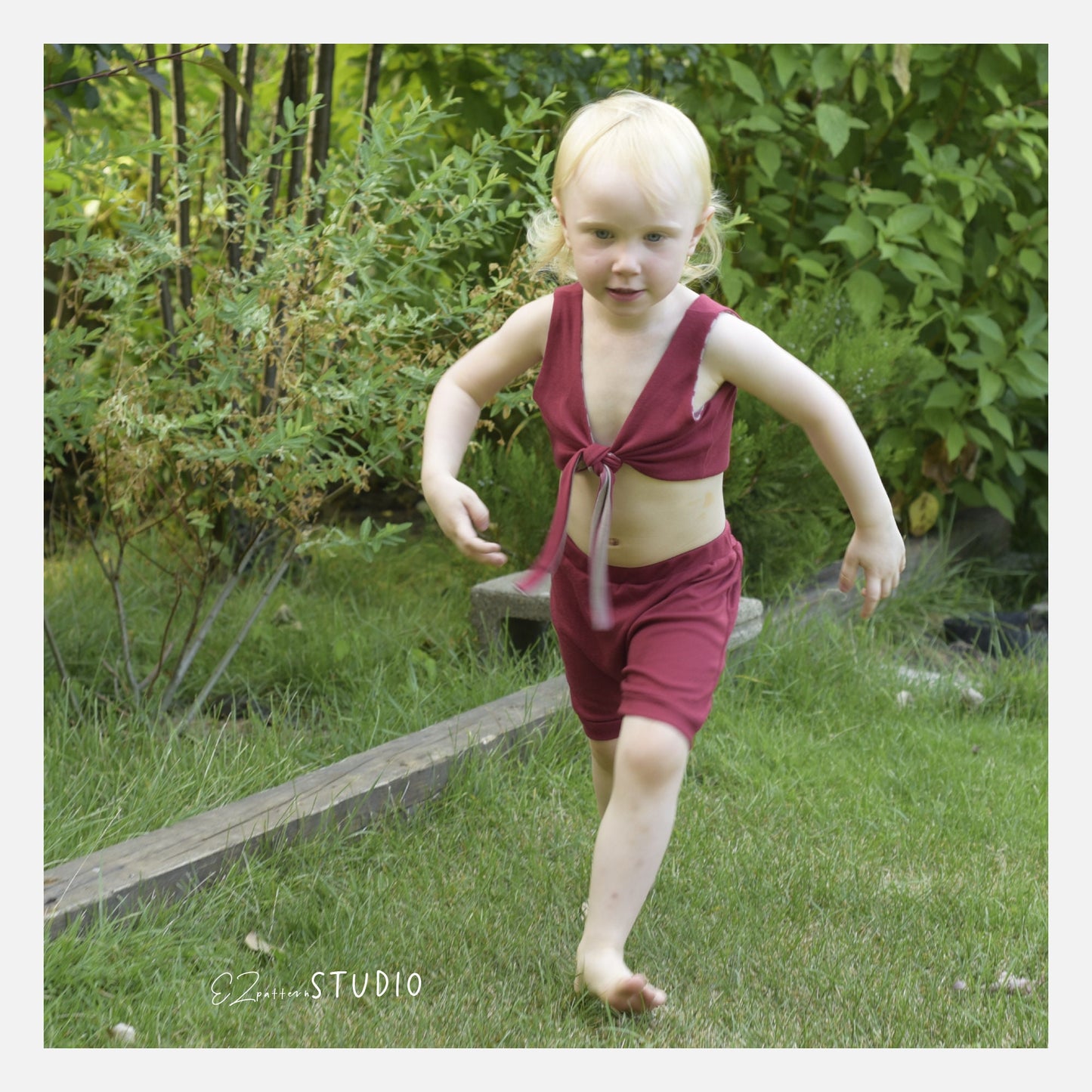 for Kids: Reversible Crop Top with a Tie in the Back
