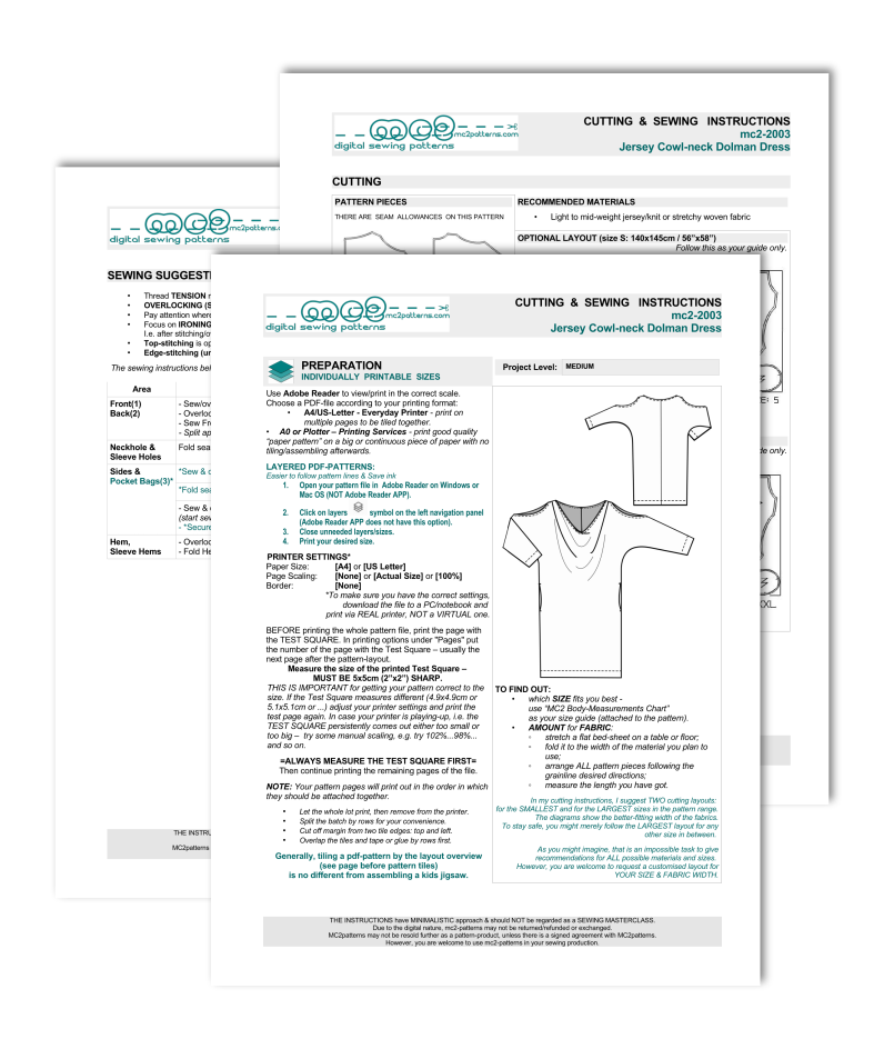 Jersey Cowl-Neck Dolman Dress