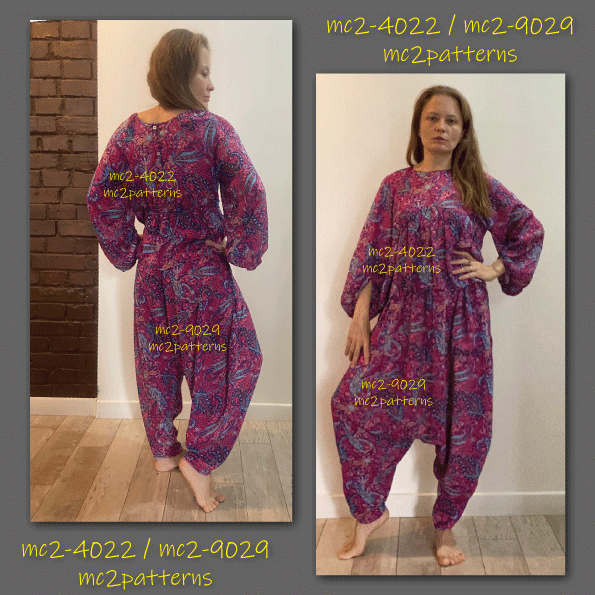 Pull-on Harem Pants Loose-fit Dropped-crotch