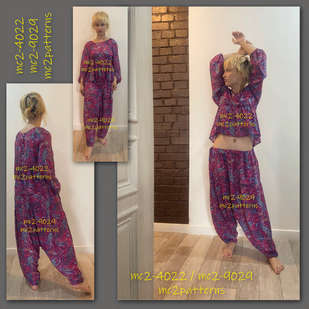 Pull-on Harem Pants Loose-fit Dropped-crotch