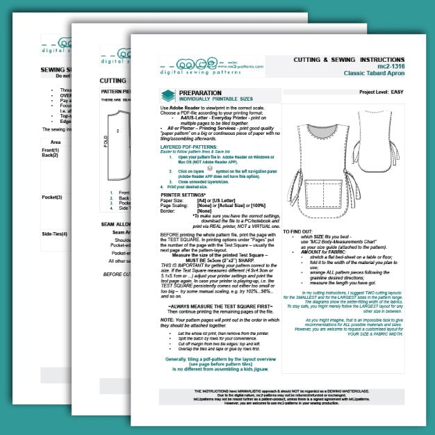 Classic Tabard-Apron Easy-to-make